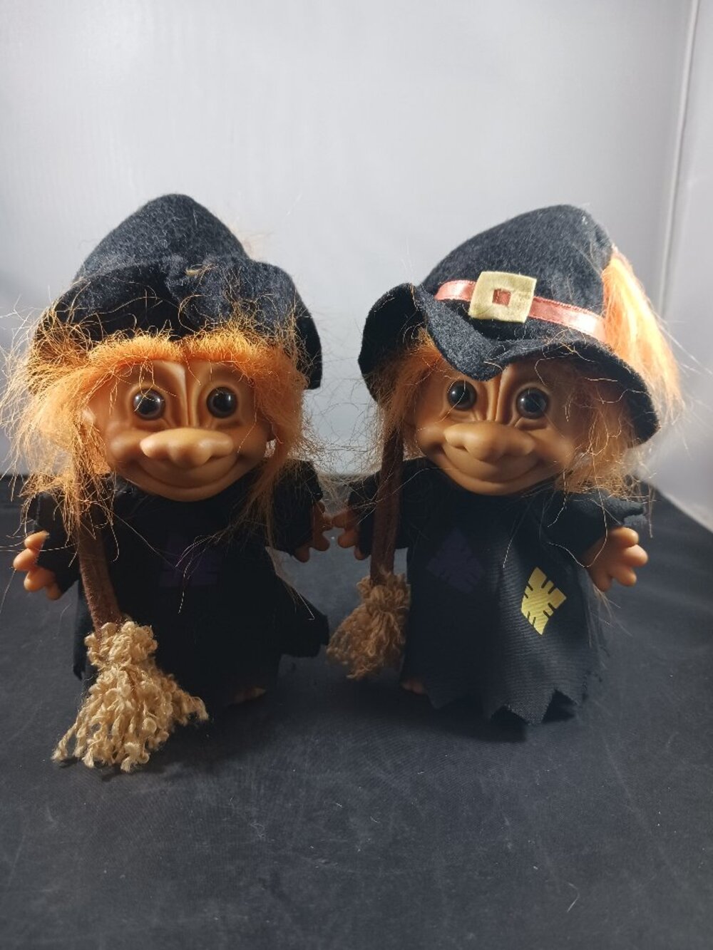 Russ Halloween Witch Troll with Broom 6" Figurine (2pcs)